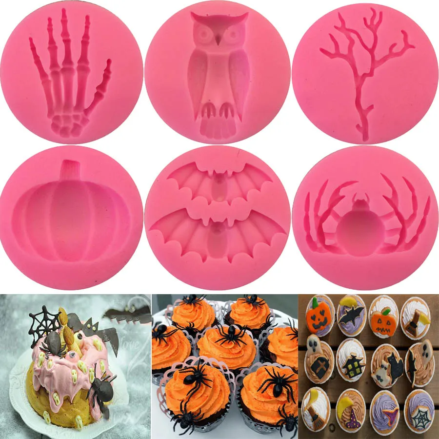 3D Скелет Череп силиконовые формы для торта музыкальный инструмент Хэллоуин инструменты для украшения тортов из мастики конфеты форма для шоколадной мастики