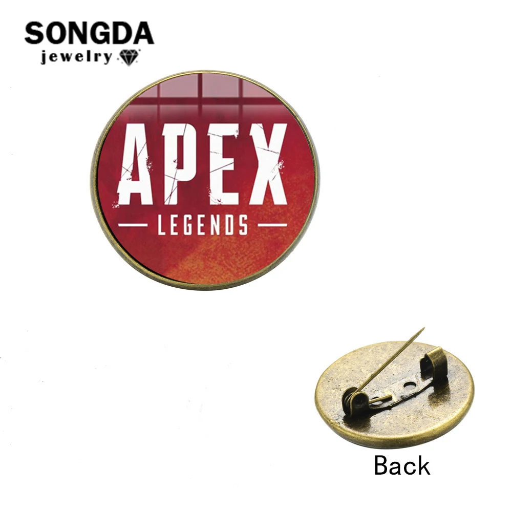 

SONGDA 2019 Hot Apex Legends Brooch Game Logo Print Glass Cabochon Lapel Pin Button Badges Denim Jackets Bag Decorative Jewelry