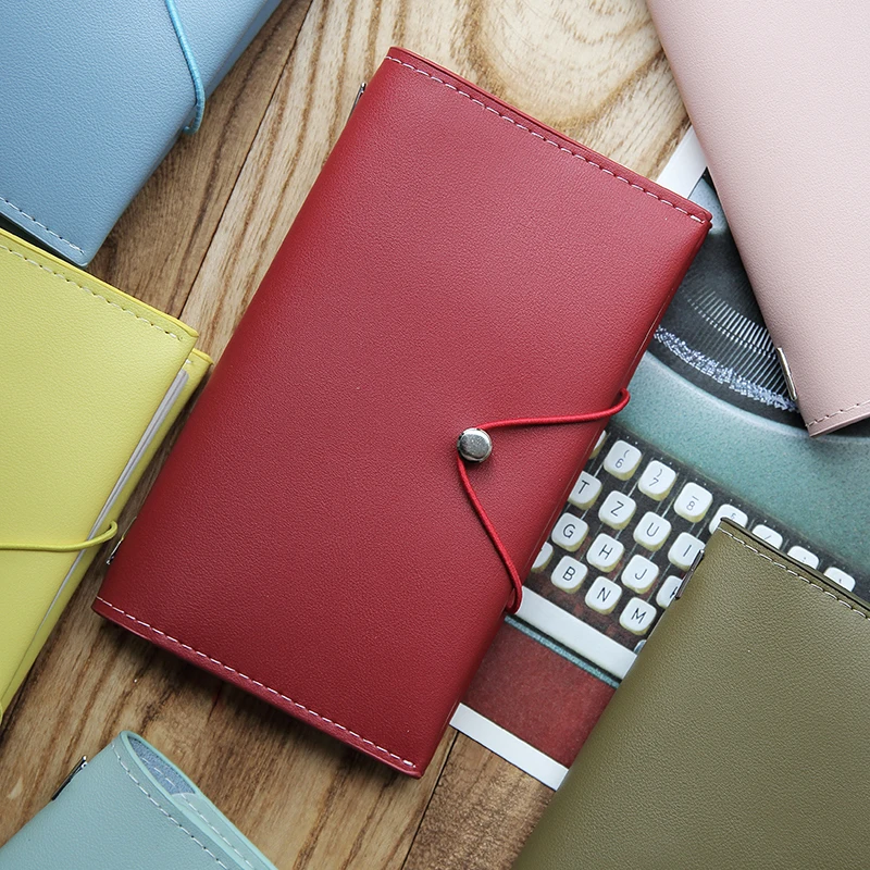 

Original portable Pure color Originality Rope binding Bullet Journal planner Dotted office Notebook Bujo organizer kawaii Diary