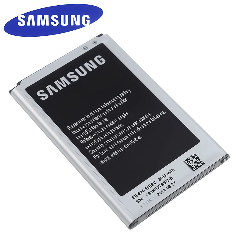Samsung сменный аккумулятор для Galaxy Note 3 Neo N750 N7508V SM-N7505 N7502 EB-BN750BBC EB-BN750BBE 3100 мАч с NFC