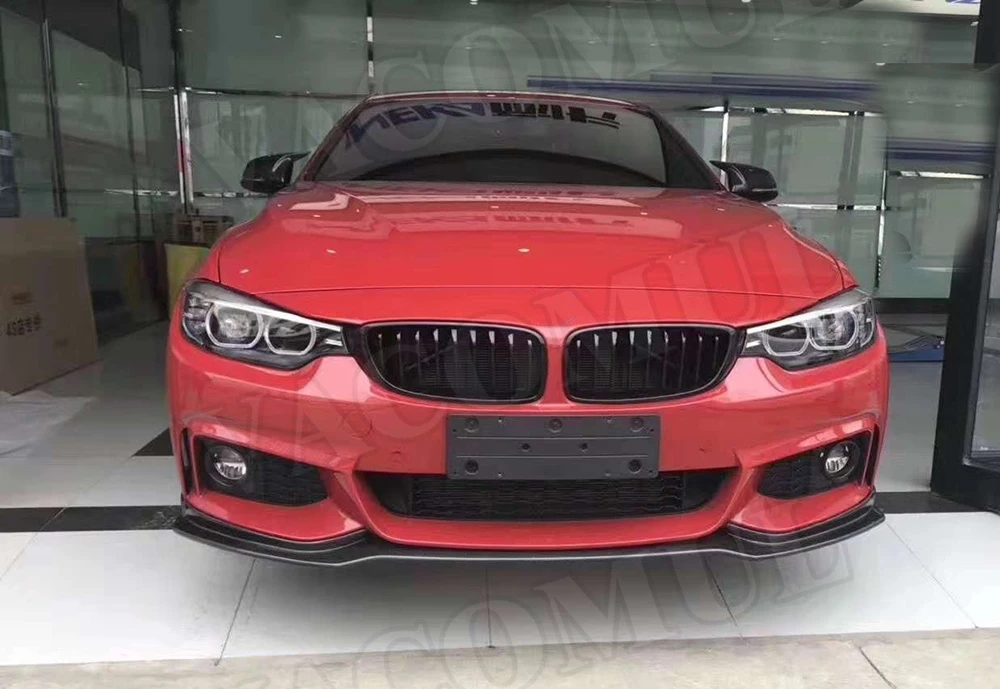 4 серии углеродное волокно передний бампер спойлер разветвители для BMW F32 F33 F36 2014