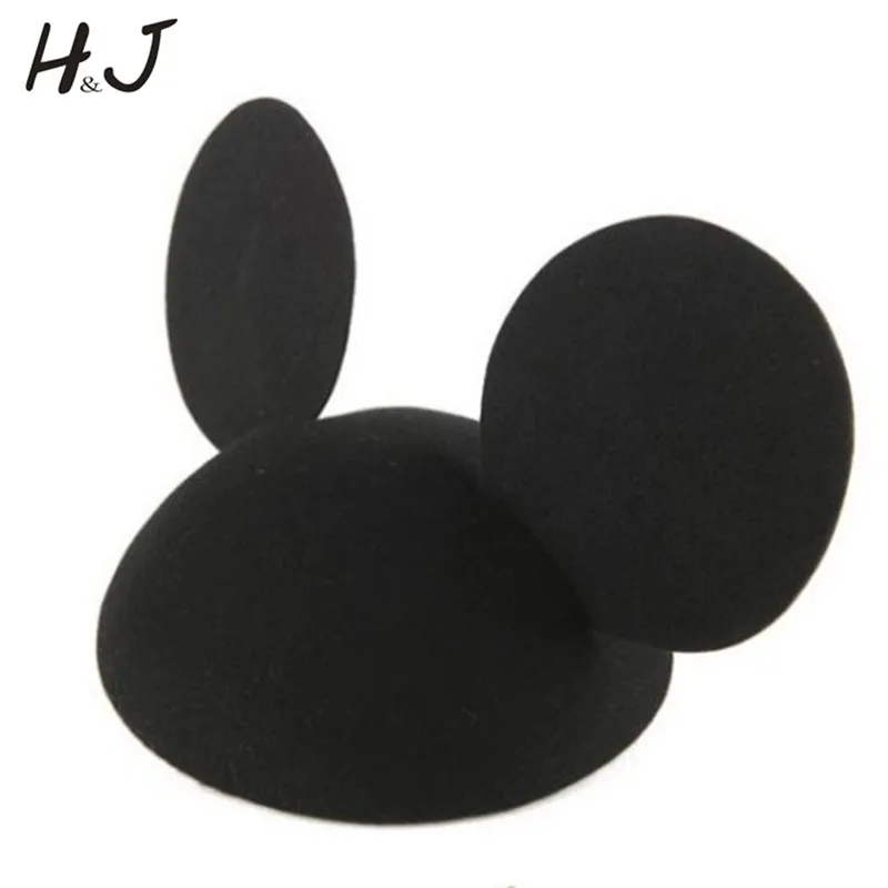 

2017 New Fashion 100% Woolen Winter Women Ear hat Black Hats Fadoras IN Stock