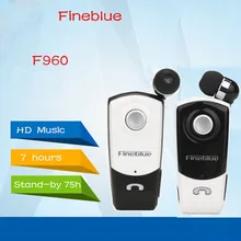 Newest FineBlue F960 Stereo Wireless Bluetooth Headset Calls Remind Vibration Wear Clip Driver Auriculares font b