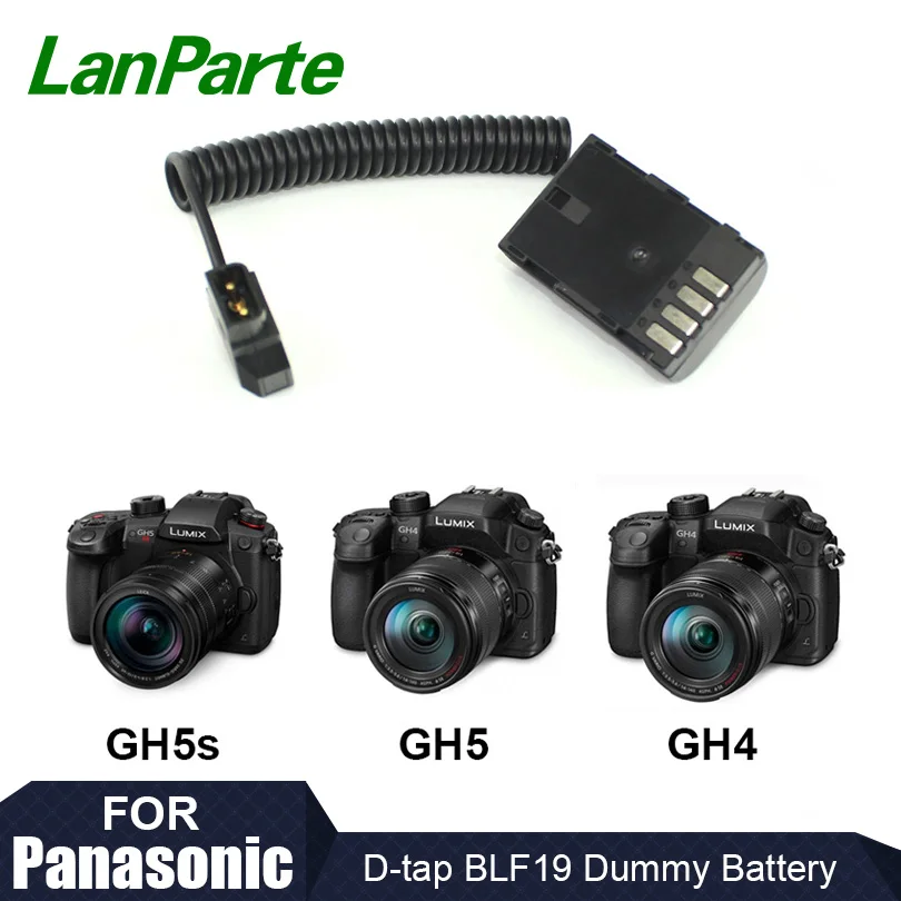 Lanparte D tap BLF19 фиктивный аккумулятор с фиксированным напряжением для GH5s GH5 GH4 камеры