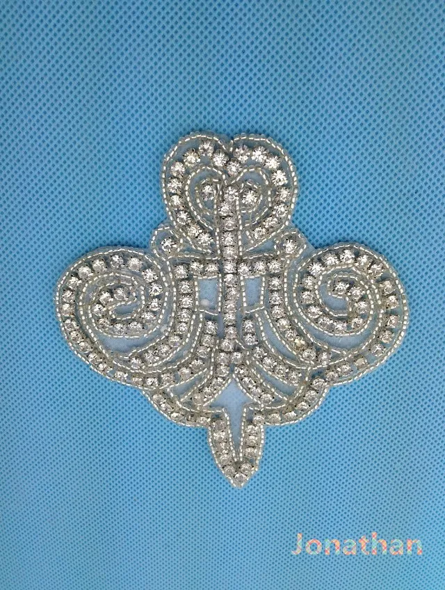 Wholesale Sew on Bling Stone Rhinestone Applique For Wedding Dress
