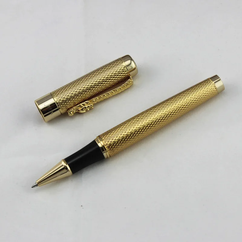 Jinhao 1200 золотой дракон Красный Кристалл глаза роликовая шариковая ручка, канцелярские принадлежности для офиса Бизнес роскошный бренд Письма подарок шариковые ручки