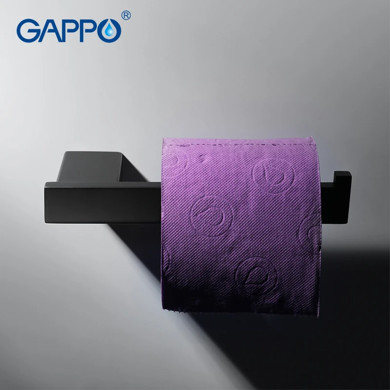 

GAPPO Paper Holders bathroom hanging hardware accessories wall mounted black tissue holder paper Holders