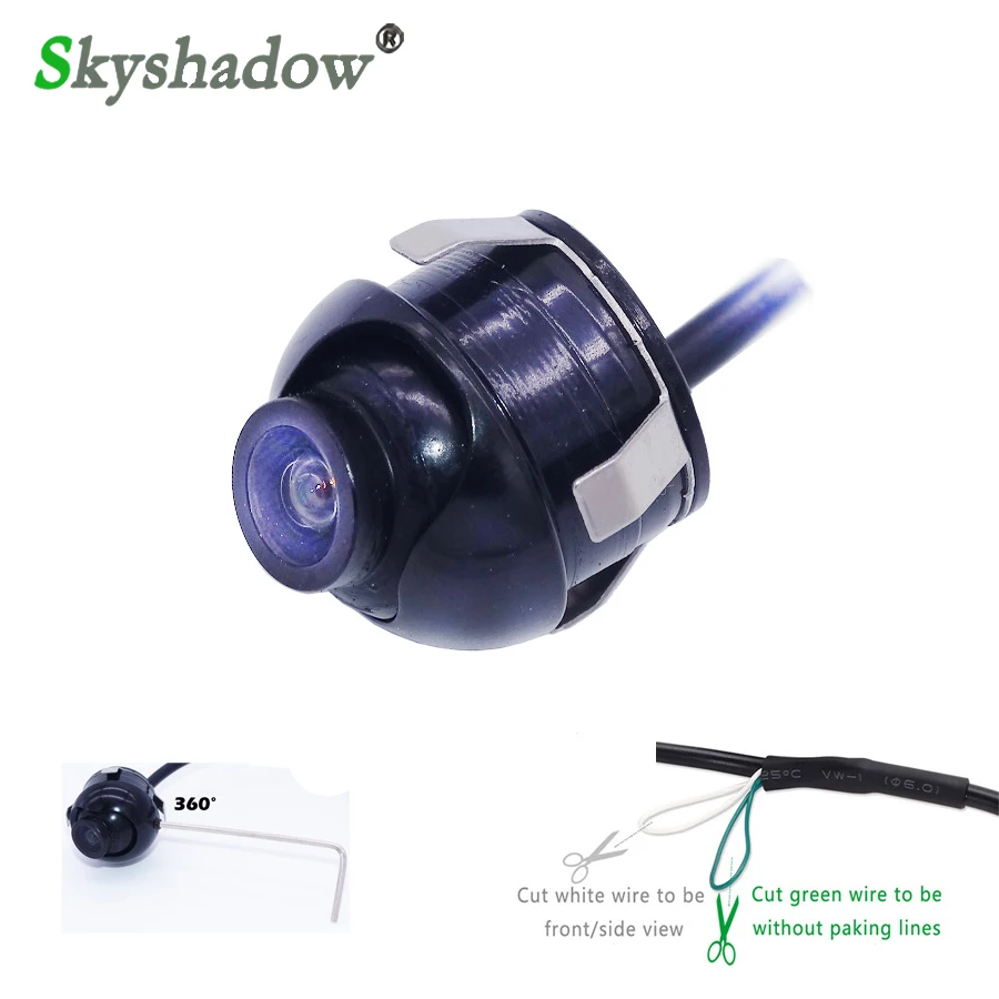 

CCD Car Rear View Camera Front View Double To Switch Upgrade Section Mirror Parking Camera 360 Degree Rotation night vision