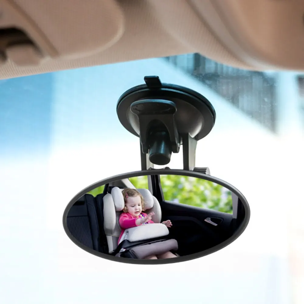 Автомобильное внутреннее зеркало заднего вида на присоске, широкоугольное внутреннее зеркало заднего вида с большим видением, плоское зеркало, автомобильные аксессуары
