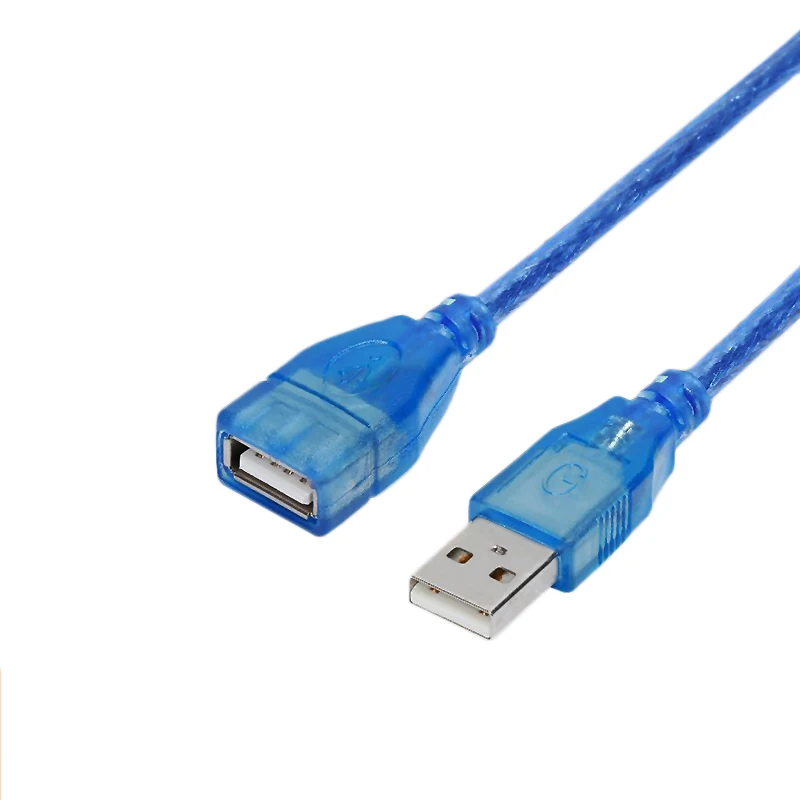 Удлинитель USB кабель быстрая Скорость Кабель USB 2,0 Мужской Женский голубой 1 м 2 м 3 м синхронизации данных USB 2,0 удлинитель кабель - Цвет: Blue