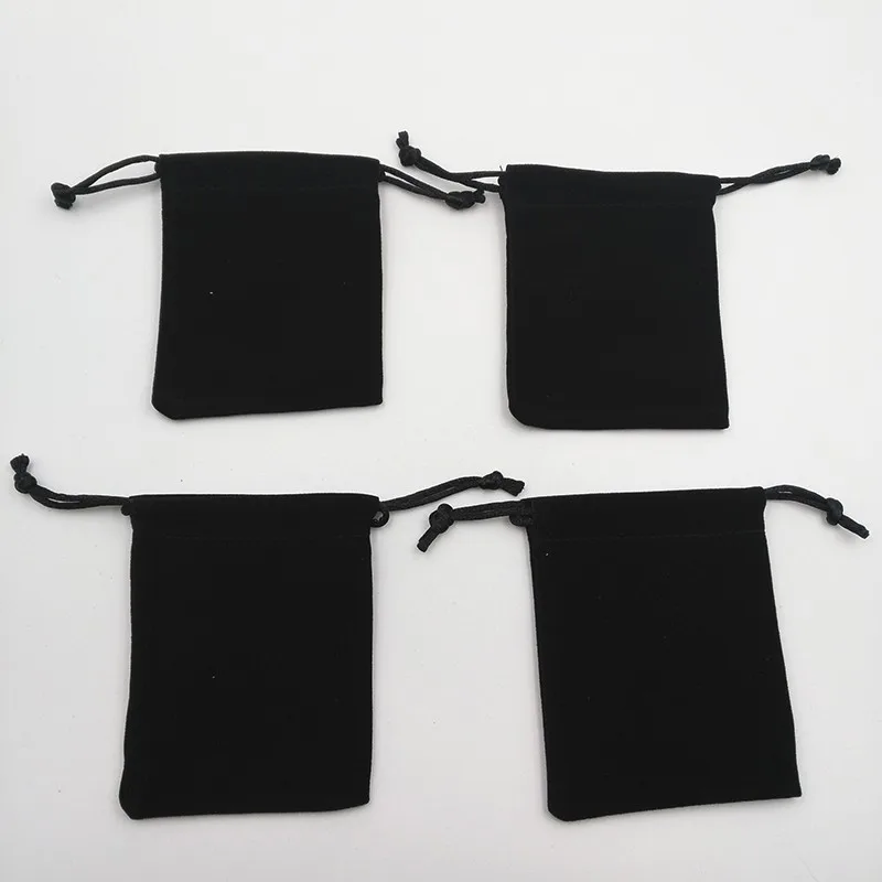 

10 pcs Fashion Brand Jewelry Package Set for Earrings Necklace Paper Black Flannelette bags Gift Display