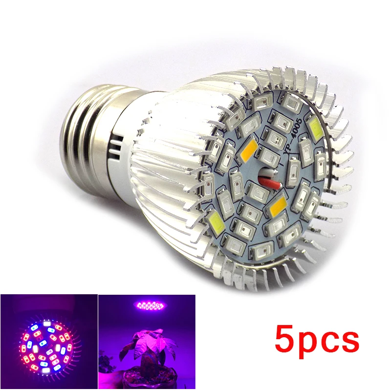 5x Full spectrum UV IR 28 led Growing light bulb for Hydroponics System