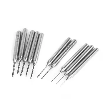 

3.175mm Tungsten Steel Carbide PCB CNC Drill Bits Milling Machine 0.3-1.2mm 10pcs