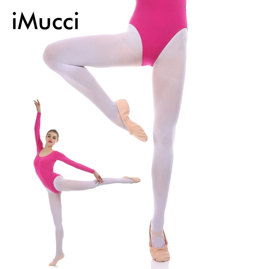 iMucci Professional Ballet Dance Tights Full Foot Velvet Adult Women