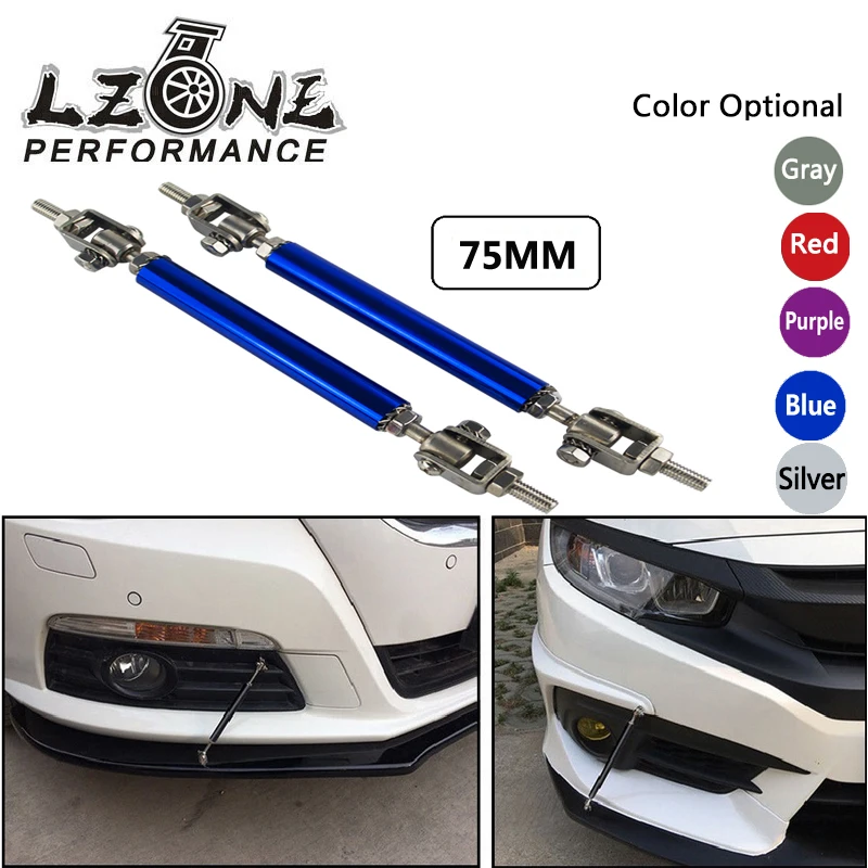 

LZONE - Universal Adjustable 75MM Front Bumper Lip Splitter Rod Strut Tie Bar Support JR-QT58