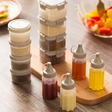Dispensador de condimentos de cozinha 4 pçs/set, garrafa de plástico para espremer salada