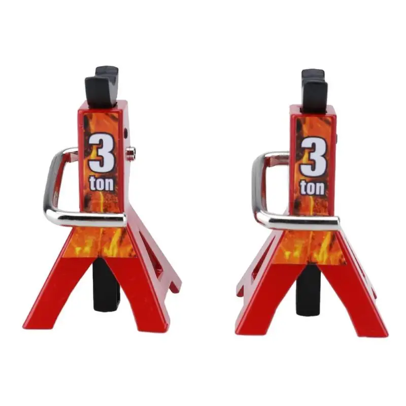 

2pcs 3 Ton Jack Stand for 1/10 RC4WD D90 SCX10 Rock Crawler RC Car Toy Part Adjustable Height Auto Shop Safety Tools Car Truck