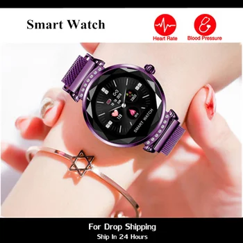 TMYIOYC Fashion Luxury Women Smart Watch Heart Rate Blood Pressure Monitor Fitness Tracker Brightness Adjustment Smartwatch