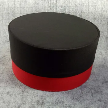 

men hotel waiter cap red stripe top hat hotel Attendant cap military hat usher cap