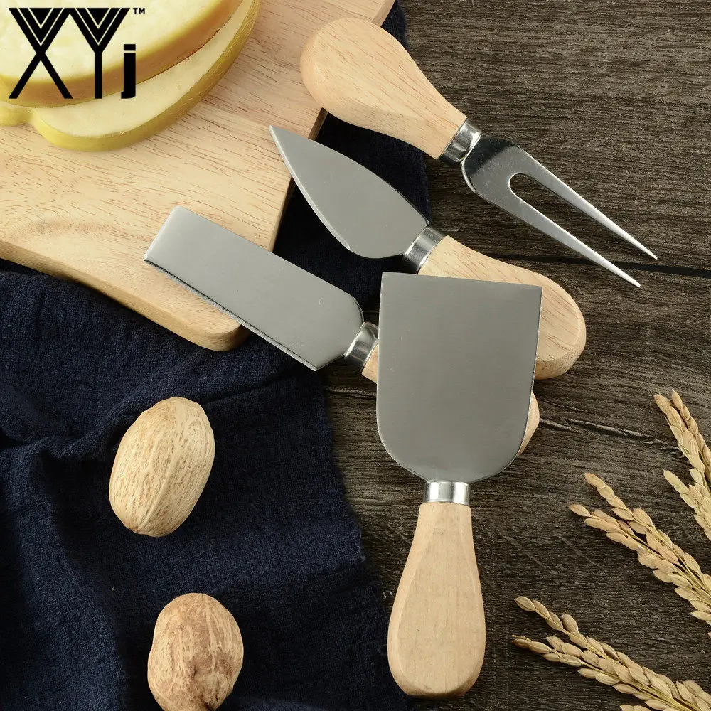 

4pcs Set Stainless Steel Cheese Knife slicer Kit Kitchen Cooking Tools Cheese Slicer Butter knife Set Useful Accessories