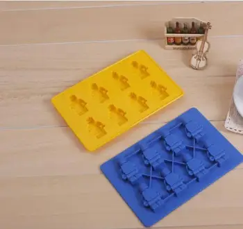 

60pcs/lot Chocolate mould mini robot man figure silicone Ice cube Trays mold