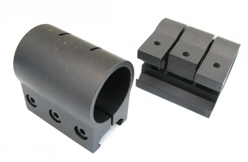1 inch Ring Flashlight  Laser Round Barrel Weaver Mount 21mm Base