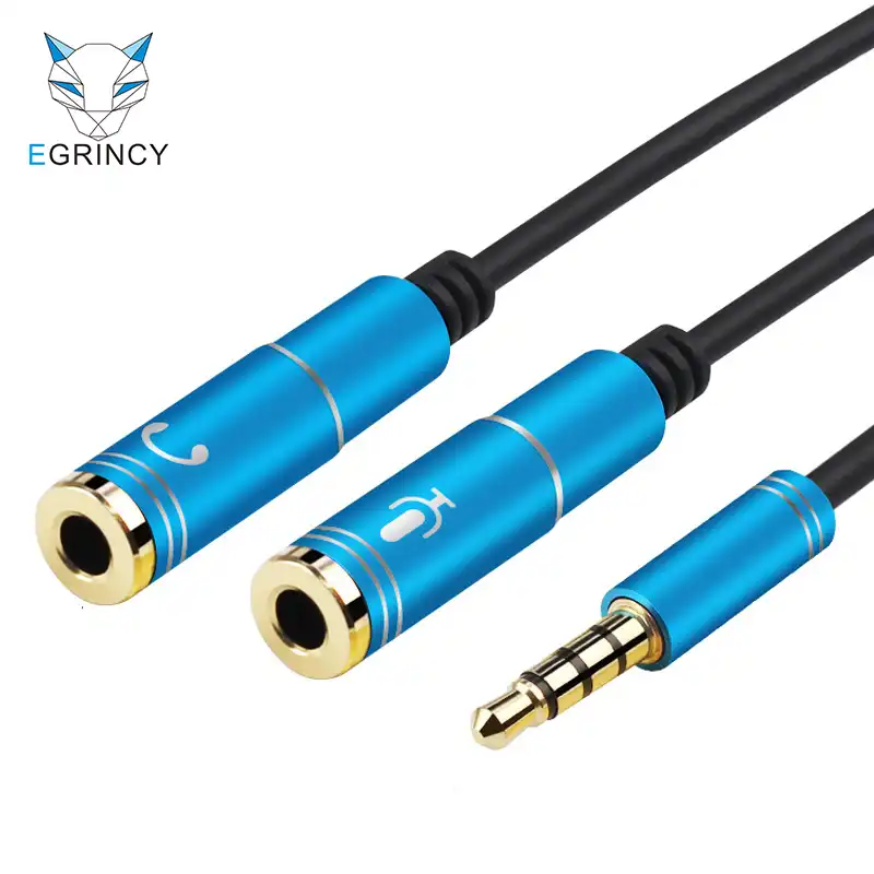 Computer Separator Headset 3.5mm Female Pair 2 Male 3.5mm Microphone