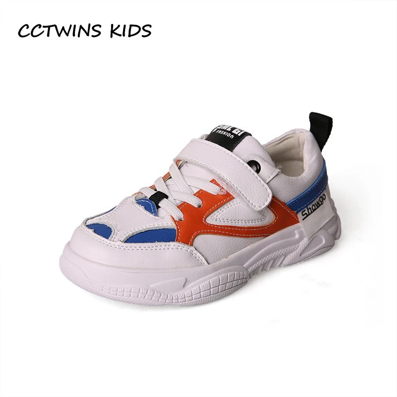 

CCTWINS Kids Shoes 2019 Spring Boys Clunky Running Shoes Girls Real Leather White Sport Sneaker for Children Baby Trainer FC2506