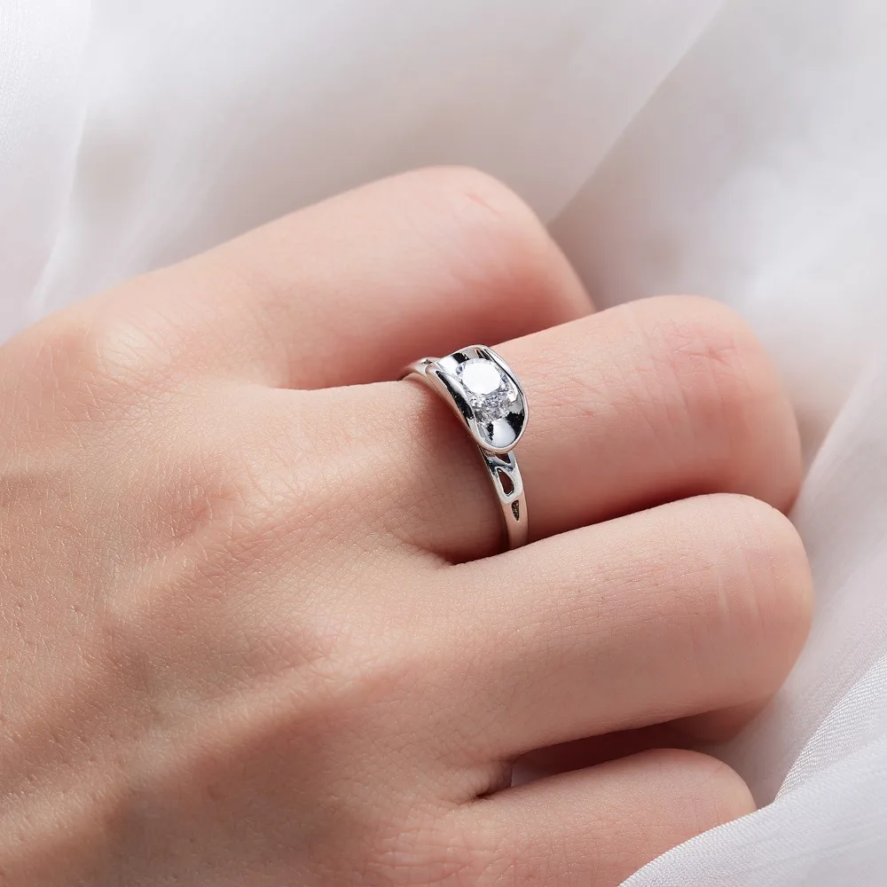 CZ Кольца Новые поступления обручальное элегантное женское кольцо с цирконом серебряным кристаллом Австрийские женские свадебные модные кольца ювелирные изделия