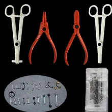 Одноразовые Пирсинг Kit инструменты Клещи Щипцы иглы аксессуары комплект с бровей губная помада сосков Нос Пуссеты