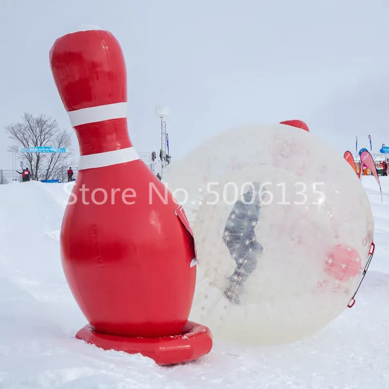

Outdoor Sports Game 70Inch 1.8m Giant Inflatable Bowling Pin with Ring Game Large Inflatable Pins