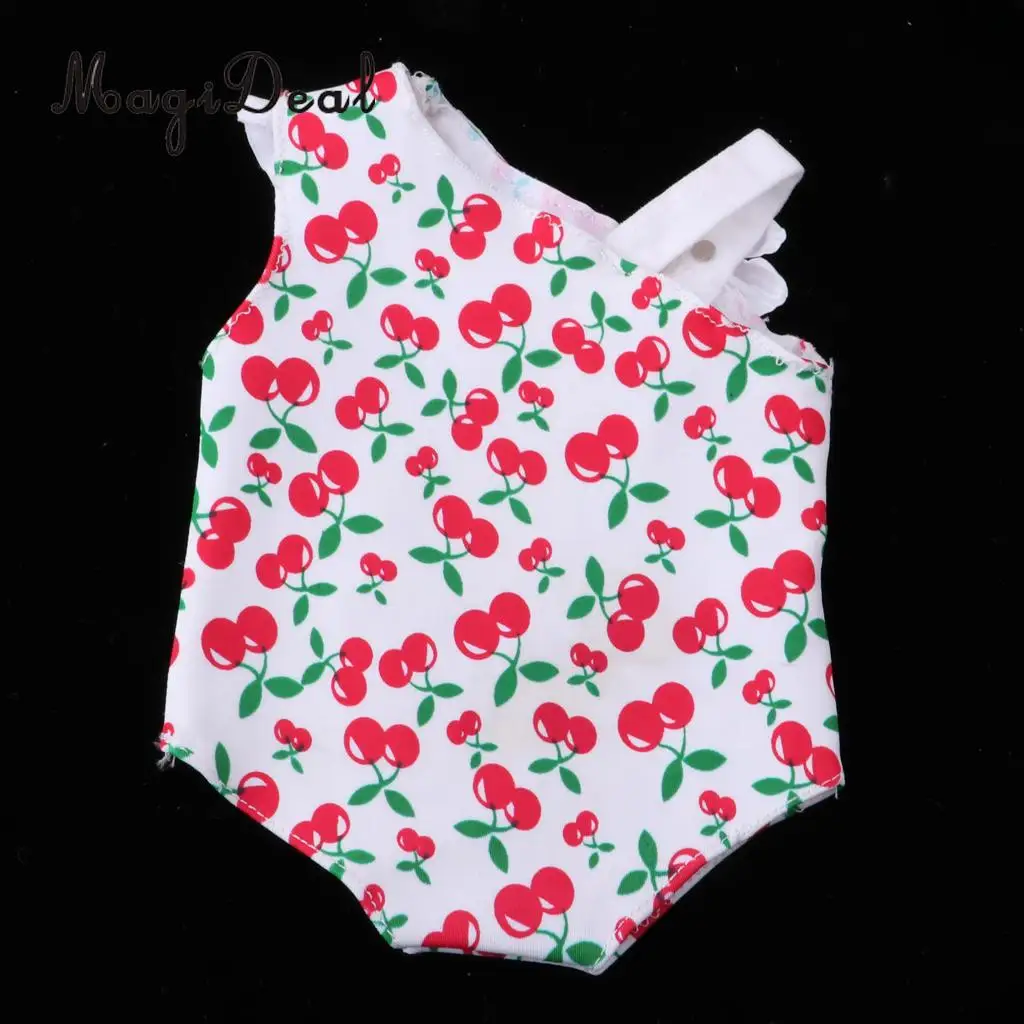One Piece Pure Manual Made Doll Stretchy Fabric Bathing Suit Swimsuit fits for 18 Inch Dolls Summer Beach Accessory