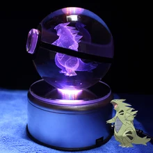 Хрустальный покебол прозрачный стеклянный шар Мультяшные животные дизайн внутри фигурки игрушки для декоративного подарка