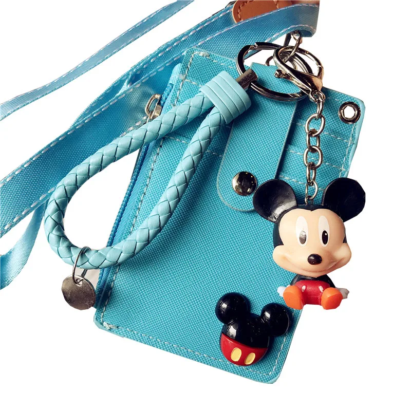 

HNXZXB Cartoon cat Credit Card Holder for Students PU Bank Card Neck Strap Card Bus ID Holders Work Identity Badge with Lanyard