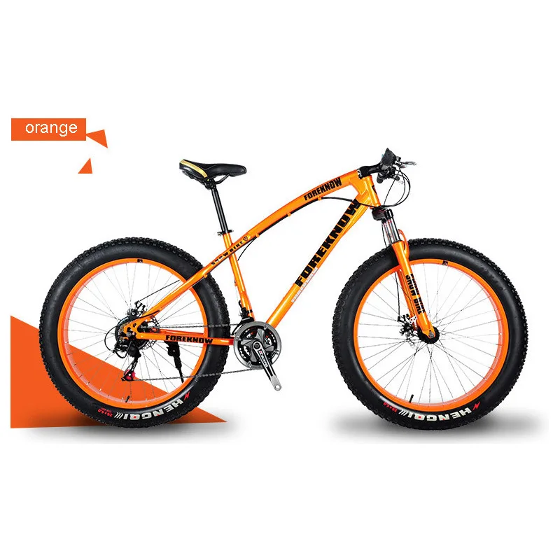 Bike Variable Speed Bicycle 40 Knife Off-road Beach Snow Mountain Bike 4.0 Big Tyre Wide Tyre 24 Inches Bicycle Adults 27 Speed