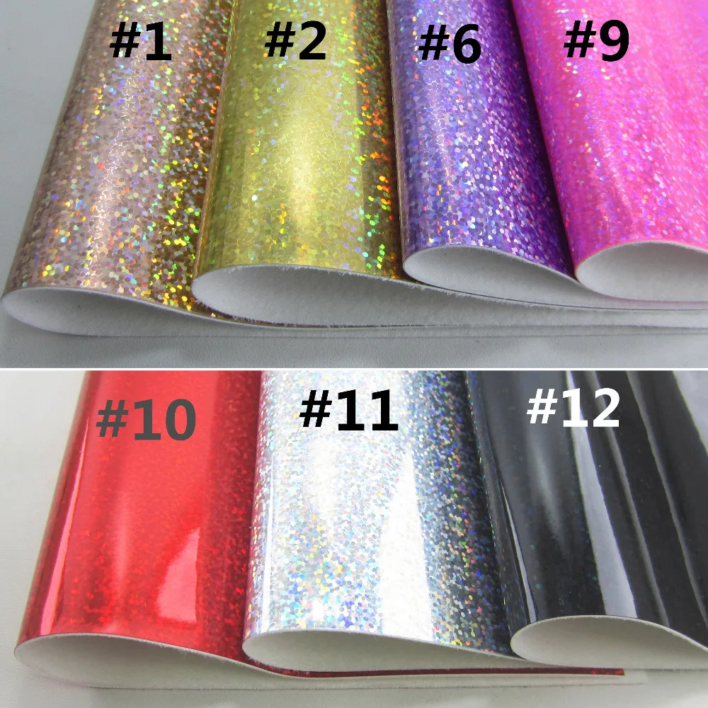 

30cmx134cm Iridescent Holographic Faux Leather synthetic pu leather fabric leatherette fabric for bows gift box DIY BH402