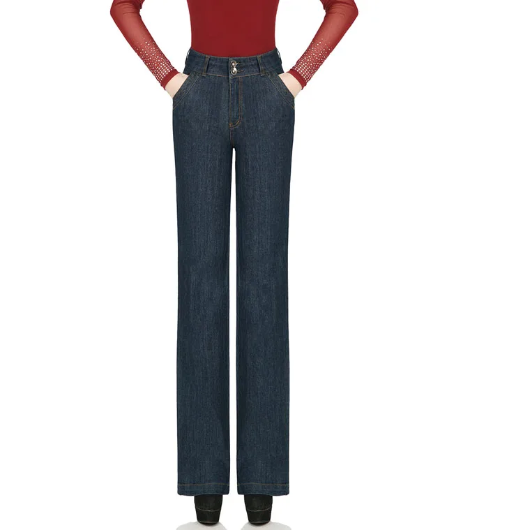 jeans women new spring and autumn Middle-aged mother office lady cotton stretch female women brand straight embroidery jeans clothes jeans women