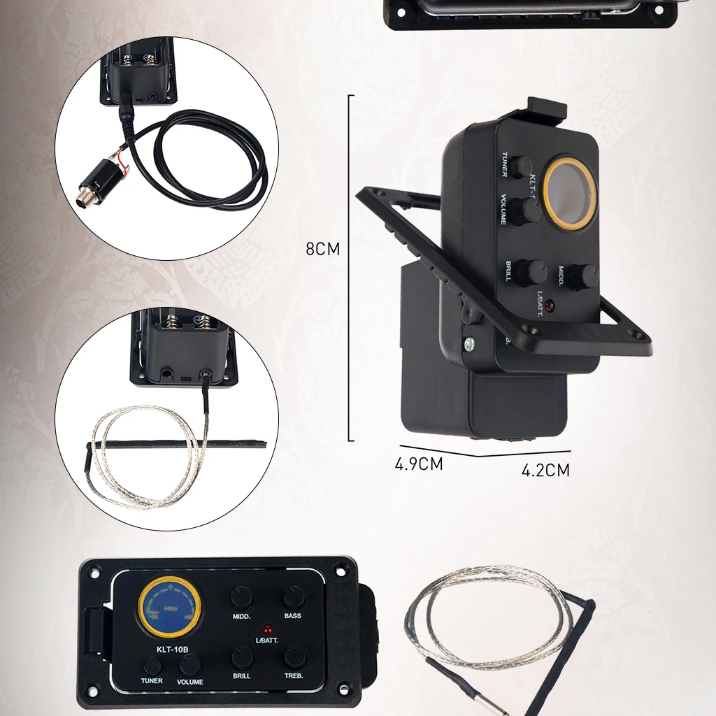 NAOMI гитара pick up LC-5 5 полос эквалайзер Акустическая гитара предусилитель Эквалайзер Тюнер Пьезо керамический пикап
