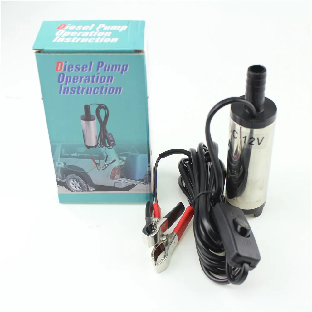 Bomba de Transferência de Óleo Combustível de Água Carro de Acampamento do Petróleo Bomba Elétrica Mini Diesel Truck Boat Submergível Inoxidável 38mm Dc12v 8 de Óleo Combustível de Água Diesel Truck