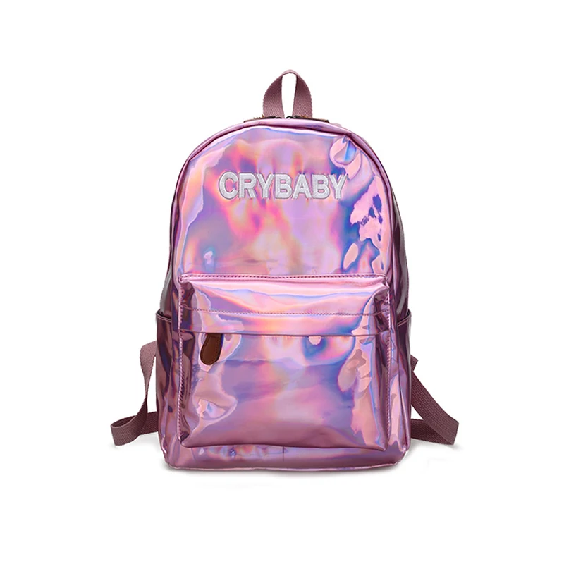 2019 Laser Sequins Women Backpack High Quality Soft Pu Leather School Bags For teenager New Black Backpack Women Y208