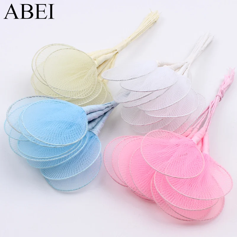 50pcs/lot Artificial Stockings Silk Flower Wedding Party Baby Favor Decors DIY Handmamde Material Fake Flowers for Baby Shower