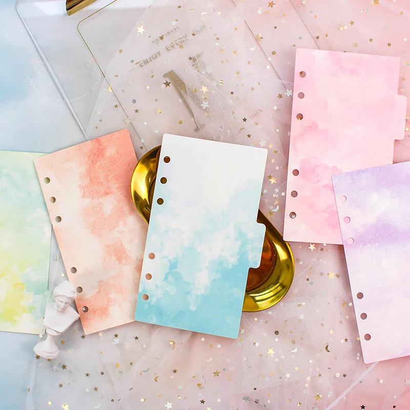 

Cute Pink Memories Notebook Index Page Dividers for 6 Holes Loose Leaf A5A6 Planner Spiral Journal Accessories School Stationery