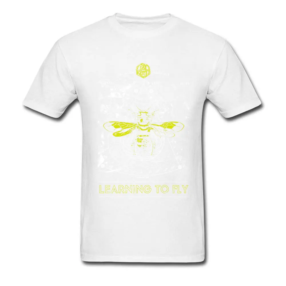 Learning to Fly 100% Cotton Boy Short Sleeve T Shirt Printed On Summer Autumn T-shirts Normal Tops T Shirt Hip Hop Round Neck Learning to Fly white
