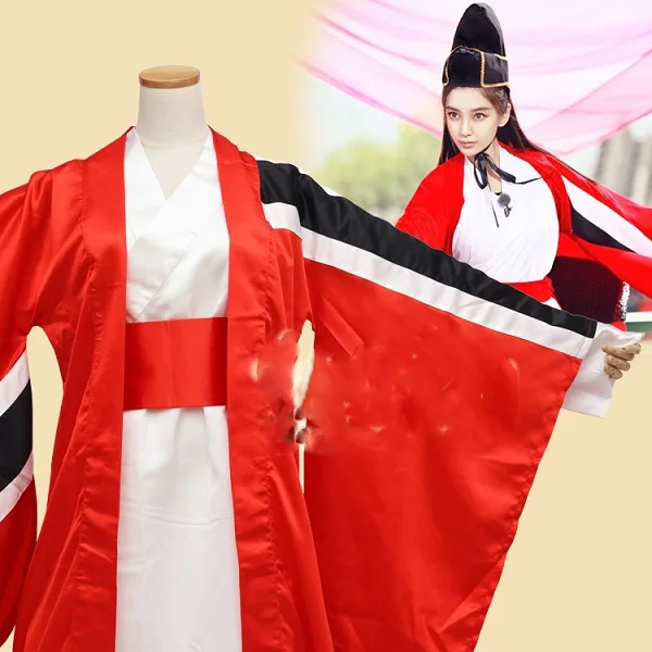 Lin Qingxia Angelababy Hanfu, женский костюм, красный, меч-леди, костюм для Донг Фанг бу Баи, для телевизионной игры, улыбающийся, горд, Странник - Цвет: Angelababy 165cmH