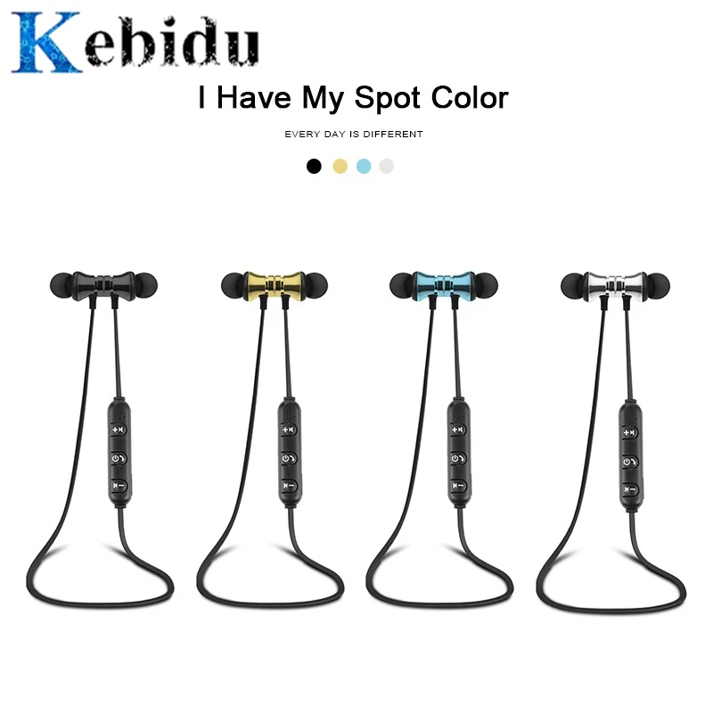 

kebidu Bluetooth sports Earphone Headset waterproof 4.2 Magnetic attraction Mic For iPhone X XS Max 6 8 Samsung S8 S9 huawei p20