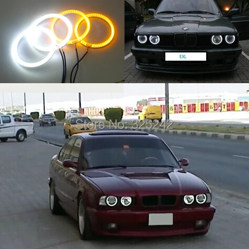 For BMW E30 E32 E34 Excellent Ultra bright Dual Color Switchback smd LED Angel Eyes Halo Rings kit For BMW E30 E32 E34 Excellent Ultra bright Dual Color Switchback smd LED Angel Eyes Halo Rings kit