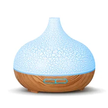 400 мл увлажнитель воздуха Арома эфирные масла диффузор с древесины 7 цветов Изменение светодиодный свет