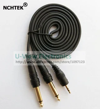 

NCHTEK 1.5M GOLD Plated 3.5MM Stereo Male Plug to TWO 6.35MM Mono Male Plug Audio Connector Cord/Cable/Free Shipping/3PCS