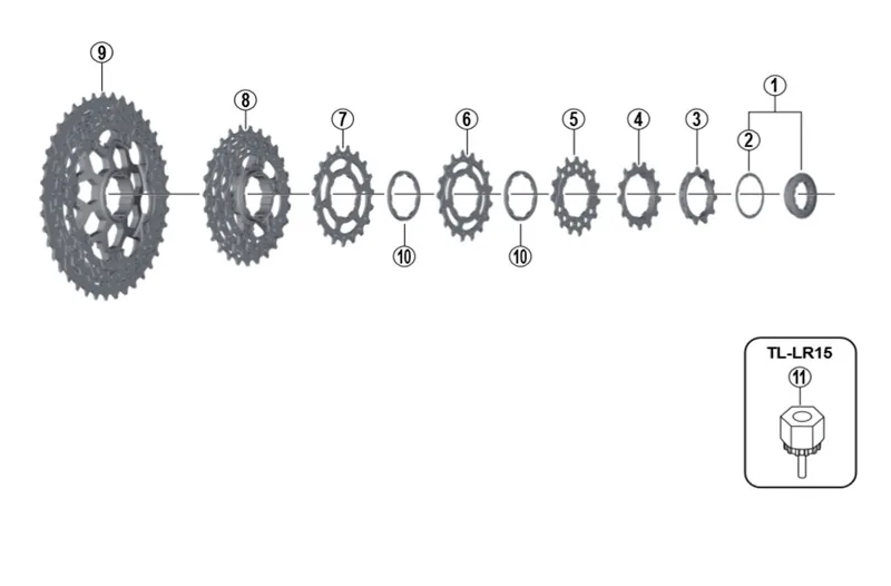 XT CS-M8000 SLX M7000 11 Скорость MTB кассета Cog звездочки колеса 11 T/13 T/15 T/17 T/19 T блок