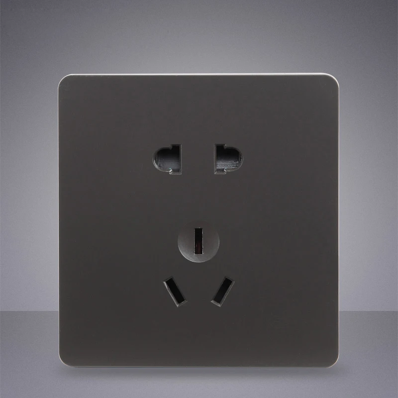2pcs Home Improvement Electrical Wall Socket MK Gray 86 Type Five Holes Two Three 16A for Air Conditioner Water Heater | Обустройство